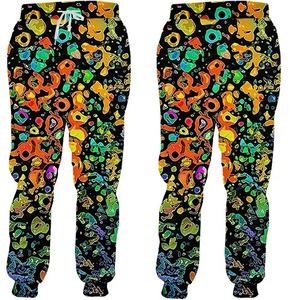 Meilleur prix Logo personnalisé pantalon de survêtement respirant 100% Polyester Sublimation survêtement foncé lavage décontracté garçons en gros élastique mi - Product Image 2