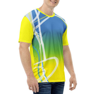 Wholesale Knitted Sublimation T <b>Shirts</b> <b>100</b>% <b>Polyester</b> Eco-Friendly Breathable Men's OEM Service Cheap Price Best Quality - Product Image 4
