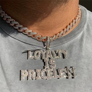 Custom Name Pendant 925 Sterling <b>Silver</b> VVS Moissanite Iced Out <b>Charm</b> Rapper Fine Jewelry for Men Gold Plated Pendants - Product Image 5