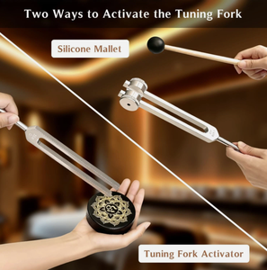 Juego de diapones para sanación – 128Hz, 136Hz, 256Hz, 384Hz. Diapasones Corporales - Product Image 3