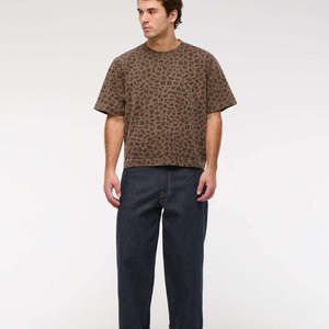 Premium Quality <b>Leopard</b> <b>Print</b> Short Sleeve T-<b>Shirt</b> O-Neck Regular Fit Casual Cotton Jersey Top Short Sleeve - Product Image 5
