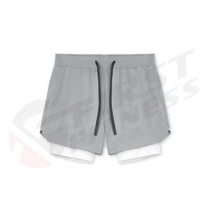 Vêtements de sport respirants à séchage rapide avec poche zippée à l'arrière, shorts de course, shorts de sport décontractés pour hommes, 100% coton - Product Image 5