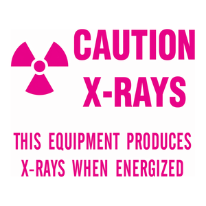 Panneau de signalisation routière solaire PC - Panneau de précaution jaune/noir Brady X-Ray 2,25 po pour les zones des équipements de laboratoire et médicaux - Product Image 2