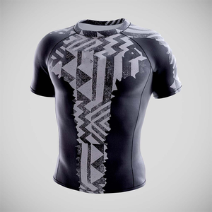 Alta calidad logotipo personalizado impreso MMA BJJ gimnasio equipo manga corta verano Rash Guard para hombres sublimación Jiu Jitsu al por mayor - Product Image 1