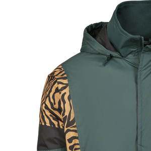 Veste matelassée coupe-vent à capuche pour homme avec imprimé tigre sur les manches, fermeture éclair, style décontracté, coupe classique, pour l'automne - Product Image 5