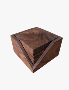 Posavasos de Madera en Blanco al por Mayor, Juego de Posavasos Redondos de Madera Personalizados Absorbentes para Bebidas, Posavasos de Resina de Madera Natural - Product Image 2