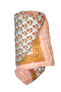 Lot en gros de couettes traditionnelles réversibles faites à la main en 100 % coton Silkgram avec imprimé éléphant bleu et motif estampé à la main - Product Image 3