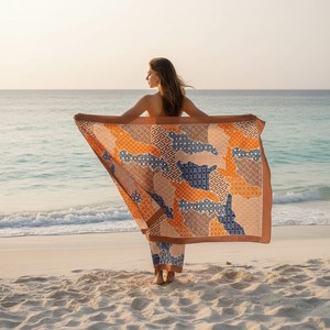 Batik Beach <b>Sarong</b> Women Summer <b>Wrap</b> Skirt Lightweight Chiffon Pareo Traditional Batik Print Bikini Cover Up Swimwear Adjustable - Product Image 2