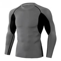 Rashguard à manches longues pour homme, compression, sublimé, pour MMA et lutte