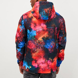 Veste coupe-vent haute performance avec col montant et logo frontal, vêtement d'extérieur respirant et écologique pour les activités hivernales - Product Image 2