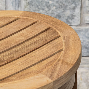 Chaise de bar extérieure moderne en teck massif, résistante à l'eau, écologique, directement de l'usine, pour restaurants et complexes hôteliers - Product Image 3