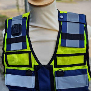 Nuevo Chaleco Táctico de Seguridad ANSI Clase 2 con Logotipo LED Intermitente, Servicio OEM, Chaleco de Trabajo Reflectante de Protección y Seguridad - Product Image 3