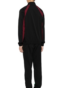 Ensemble deux pièces pour hommes survêtement coupe-vent vintage à fermeture éclair survêtement coupe-vent respirant en nylon à blocs de couleurs survêtement personnalisé grande taille - Product Image 2