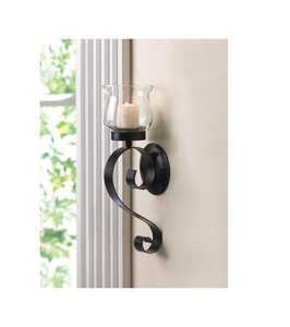 Candelabro Negro Marroquí con Portavelas de Metal Hecho a Mano para Eventos, Hoteles y Decoración del Hogar - Product Image 1