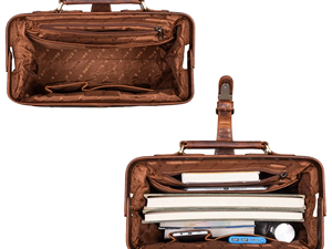 <b>Mens</b> Genuine Leather Casual Luxury Doctor <b>Bag</b> <b>Weekender</b> Travel Duffle Zipper Large Capacity Water Resistant Eco-Friendly - Product Image 5