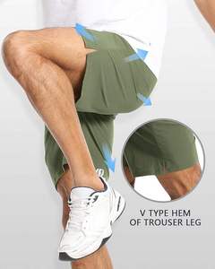 Shorts décontractés sur mesure de haute qualité pour hommes, taille mi-haute, fermeture élastique, grandes tailles, respirants, en polyester écologique, longueur genou - Product Image 4