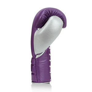 Gants de boxe en cuir violet à lacets pour adultes, équipement de sparring, entraînement de boxe, fabricant professionnel, gants de boxe durables - Product Image 6