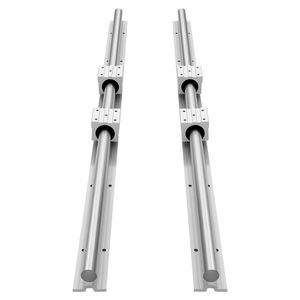 Kit de rail linéaire SBR25 D0100XU4Z5W 2 pièces 1200mm 4 blocs de glissière à roulement entièrement supportés pour découpe et perçage d'axe - Product Image 1