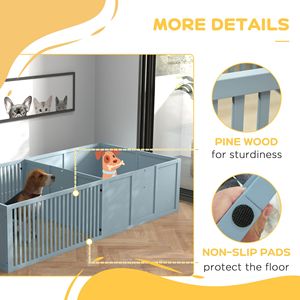 Comfortable Whelping <b>Box</b> for Dogs with <b>Removable</b> Doors Indoor Puppy Playpen for Newborn Pups-Pet Houses & Furniture - Product Image 6