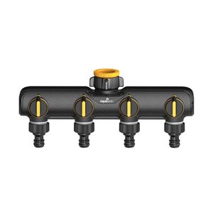 ติดตั้งข้อต่อสายยางน้ำได้ง่าย ABS ตัวแยกน้ำสำหรับสวน 4 ทาง ทนทานสำหรับการชลประทาน - Product Image 1