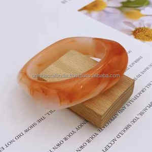 Pulsera 202 de alta calidad para mujeres y niñas, accesorio de resina Irregular de mármol de colores, brazalete de resina de moda, gran - Product Image 1