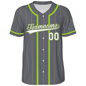 Customizable Baseball Jersey V Neck Short Sleeve Breathable Quick Dry Anti-Bacterial Silk Screen Printed Adult Unisex 100% - Product Image 3
