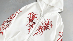 Sweats à capuche zippés d'hiver style streetwear 100 % coton, motif uni, écologiques, respirants, légers avec poids de tissu personnalisable - Product Image 3