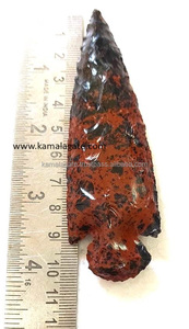 Gemstone Hand-Knapped 4 Inch Mahogany Obsidian Indian Agate Semi-Precious Stone Crafts Gemstone <b>Mascot</b> Arrowhead - Product Image 2