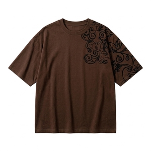 Camiseta de Manga Corta para Hombre, Cuello Redondo, 100% Algodón, Corte Holgado, Personalizable con Logotipo, Estilo Urbano, Corte Regular, Hombros Caídos - Product Image 6