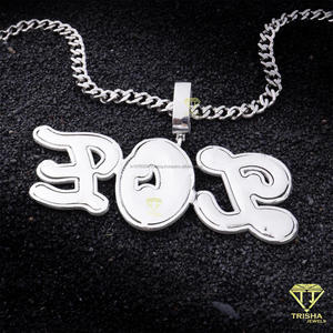Custom Arabic <b>Name</b> Pendant Moissanite Diamond Iced Out Necklace Hip Hop Bling <b>Chain</b> Personalized Jewelry - Product Image 5