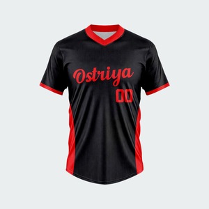 Maillots de baseball 100 % polyester en gros, impression personnalisée, vêtements d'équipe, transfert thermique, coupe courte, noms d'équipe personnalisés, séchage rapide - Product Image 1