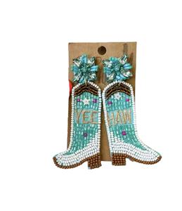 Pendientes de botón clásicos unisex con diseño de sombrero, letras de cuentas de cristal hechas a mano, estilo maestra, color rosa, novedades para bodas y fiestas. - Product Image 1