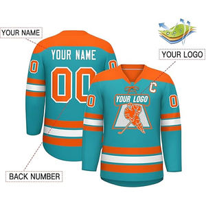 Jersey de Hockey sobre Hielo Personalizado, 100% Poliéster, Impresión por Sublimación, Cierre con Cordones, Proveedor OEM de Pakistán, Venta al Por Mayor para Exportación - Product Image 3