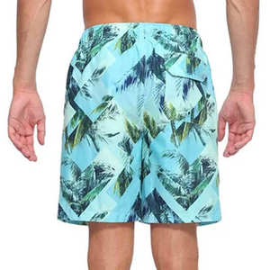 Shorts de bain personnalisés en gros à imprimé floral numérique, style vintage sur le devant, taille élastique, polyester/coton, séchage rapide - Product Image 1