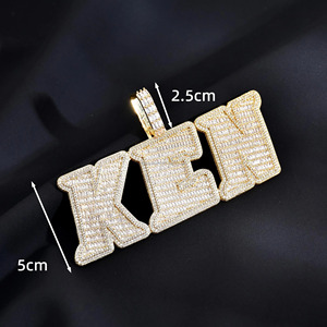 Nuevo Collar con Colgante Hip-Hop para Hombre 2025, Cadena con Nombre Personalizado en 3D, Oro Rosa de 14k, Moissanita VVS, Regalo para Fiesta, Certificado IGI - Product Image 4