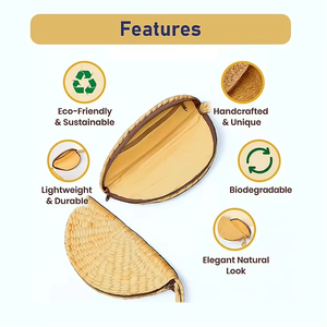 Monedero de Jacinto de Agua Hecho a Mano para Mujer, Diseño Abierto, Interior Espacioso, Costuras Duraderas, Bolso de Uso Diario para Verano - Product Image 6