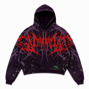 OEM Service High Quality Heavyweight <b>Hoodie</b> Dark <b>Aesthetic</b> Dragon Wing Design Fashion Top - Product Image 4