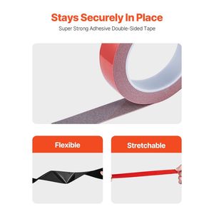 Nastro Adesivo a Strappo 15 ft X 2, Nastro Biadesivo in Nylon Resistente 16.4 ft X 0.94, Nastro Adesivo a Strappo F 15 ft X 2 - Product Image 3