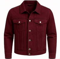 Vente en gros directe d'usine de haute qualité Vintage Y2K impression Denim veste personnalisée couleur bloc Patchwork Bomber mode pour hommes