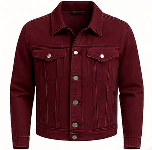 Venta al por mayor directa de la fábrica de alta calidad de la vendimia Y2K Imprimir Denim Jacket Custom Color Block Patchwork Bomber Moda para los hombres - Product Image 4