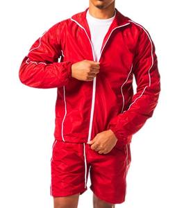 Ensemble coupe-vent deux pièces personnalisé, veste courte, design personnalisé, fermeture éclair, nylon, polyester, streetwear, ensemble de survêtement pour homme - Product Image 1