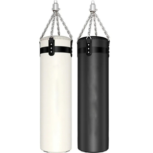 Sac de frappe lourd en cuir PU, conception durable pour l'entraînement aux arts martiaux, la boxe et le kickboxing - Sac suspendu personnalisé - Product Image 3