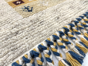Alfombra Gabbeh Kilim de la Colección Ocean Art, Hecha a Mano, con Patrón Geométrico, de Lana, Reversible, con Pelo Elevado, Antideslizante, Ecológica, Tamaño Mediano - Product Image 3