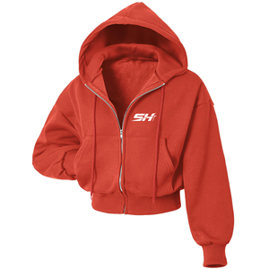 Hoodie court pour femme, style streetwear décontracté, à épaules tombantes, respirant, écologique, tricoté, pour la détente, à prix abordable - Product Image 1