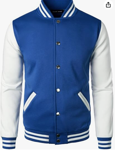 Hardihood International Men's Winter Varsity Jacket Canvas Fabric Breathable Stand Collar <b>Covered</b> <b>Button</b> Front High Street Style - Product Image 4