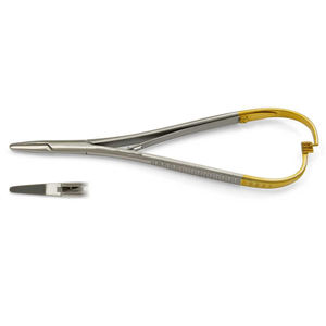 Portaagujas Mathieu de Grado Médico JIMED SURGICAL JI-S-21172, 14 cm, Acero Inoxidable, con Insertos |   Autoclavable Manual Clase I - Product Image 1