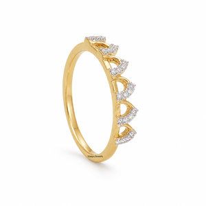 Women's Yellow Gold Lab GrownDiamond <b>Ring</b> Round Brilliant Cut Romantic Wedding Jewelry in 10K,14K or 18K solid gold & <b>925</b> <b>Silver</b> - Product Image 3