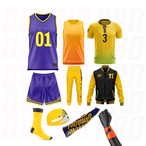 Paquete de Uniforme de Baloncesto Personalizado: Camiseta, Pantalones Cortos, Camiseta con Cordones, Chaqueta, Pantalones, Calcetines, Diadema, Mangas para Brazos, Muñequeras - Product Image 1