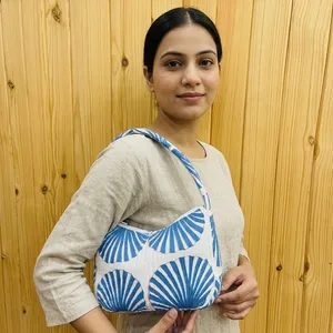 Bolso Tote de Moda a Rayas Acolchado de Algodón Ecológico, Bolso de Hombro Hecho a Mano para Mujer, Venta al por Mayor, Exportación, Proveedor Mayorista - Product Image 4