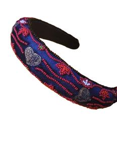 โบว์ติดผมปักมือประดับลูกปัด สไตล์ยุโรปอเมริกัน ทำจากผ้า สำหรับเด็ก ขายต่อ นักออกแบบชื่อดังแนะนำ - Product Image 1